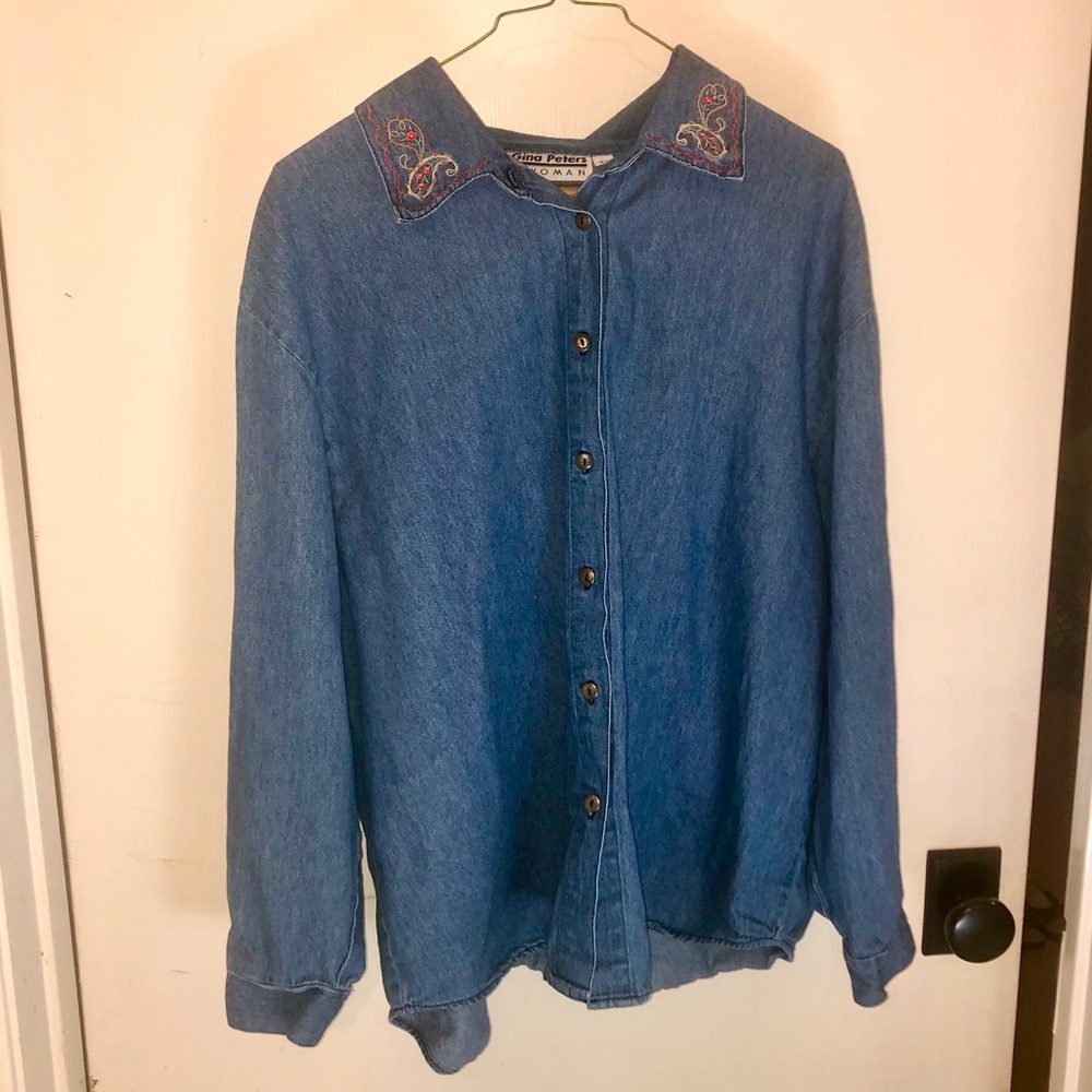 Flowery Denim Jacket